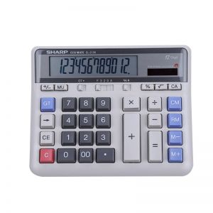 SHARP 计算器 EL-2135 显示位数:12位;电源类型:太阳能电池;类型:台式机;190*154*45mm 灰色