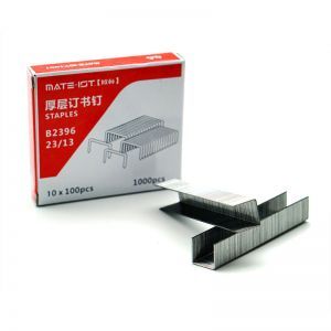 欧标 厚层订书针 B2396 金属色 23/13 72C 可装钉70-100页 1000枚/盒 20盒/中盒