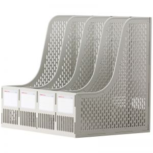 金得利 高级办公资料架 SN104 335*260*315mm 四格 环保P 灰色