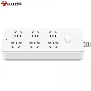 公牛 插线板 GN-216 插孔数量:6孔;插孔电流:10A;功率:2500W;全长5米;开关方式:总控 白色