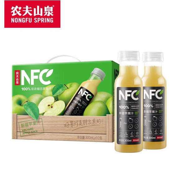 农夫山泉 NFC果汁 300ml*10瓶 苹果香蕉汁