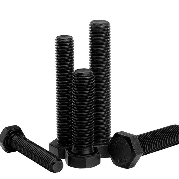 宁力 外六角头螺栓 M16 长70mm 碳钢 发黑 8.8级 全丝