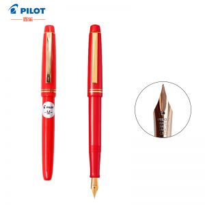 百乐 22K包金78G钢笔M咀 CA.FP78GMR-N-ZH 配笔盒 红色