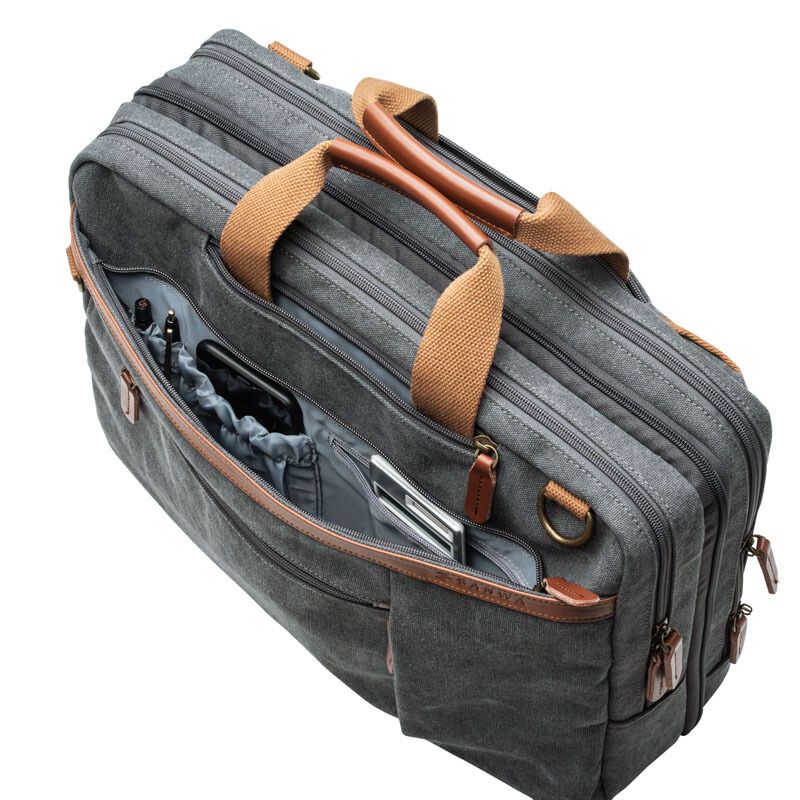 山业 电脑包 BAG-3WAYC3GY 材质:牛津布 尺寸: 41*31*42cm 15.6英寸 浅灰色