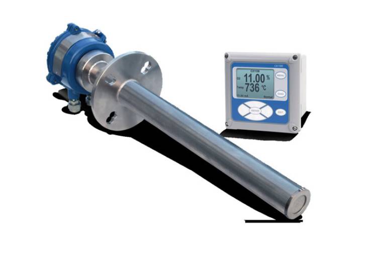 罗斯蒙特 氧化锆氧量分析仪 CX1100A100F20M7 ±1% 感应式 数显式 尺寸探头长度选项1m 输出信号4-20mA JD 货期约150天