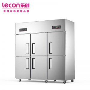 乐创/lecon 商用冰柜 LC-J-LBC02 开门方式:六门 总容积:1400L 制冷方式:直冷式 温区:全冷藏 电压:220V 银色