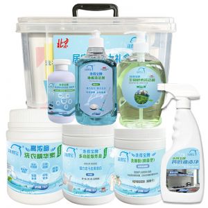 洗得宝 洗护清洁套装 居家清洁七件套 七件套整理箱 包含洗衣精华素油渍净洗洁精爆炸盐
