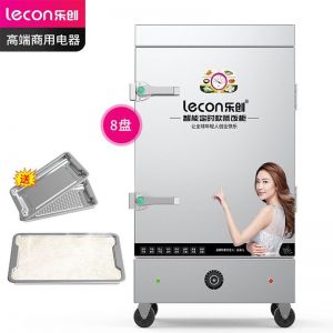 乐创/lecon 蒸饭柜 LC-J-ZFD08 开门方式:单开门 盘数:8盘 电压:220V/380V 功率:6/9KW