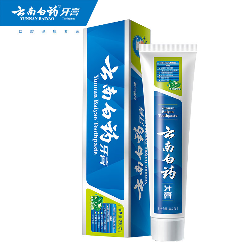 云南白药 薄荷牙膏  230g 薄荷清爽型