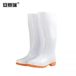 安赛瑞 PVC塑胶雨鞋 13825 商品描述:白色卫生雨靴 工作靴 厨房清洁工作鞋 耐酸碱耐油防滑雨鞋 44码
