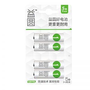 益圆 电池 LR03 7号 1.5V 适用遥控器 电动玩具等 碳性 2*2节/卡 60节/盒 白色