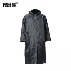 安赛瑞 12326 长款牛津布雨衣(均码)藏青色 连体反光 保安执勤(套)