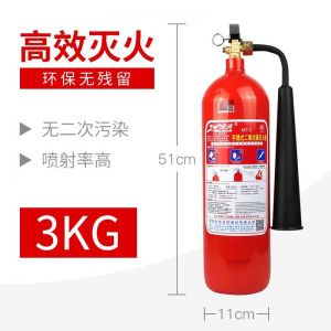 绿消 二氧化碳灭火器 MT/3 3KG手提式 瓶体材质：碳钢  灭火剂：二氧化碳