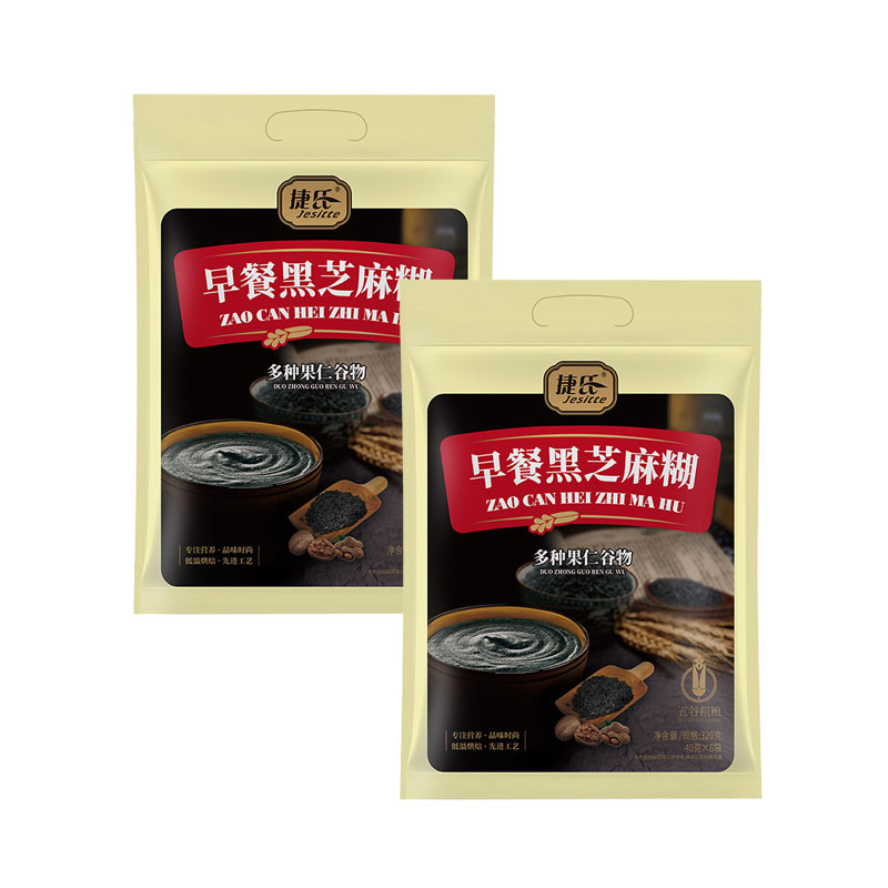 捷氏 早餐黑芝麻糊 320克*2袋 保质期12个月