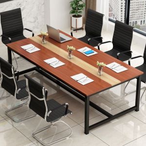 钱柜 会议桌  1600*800*740mm 钢木复合