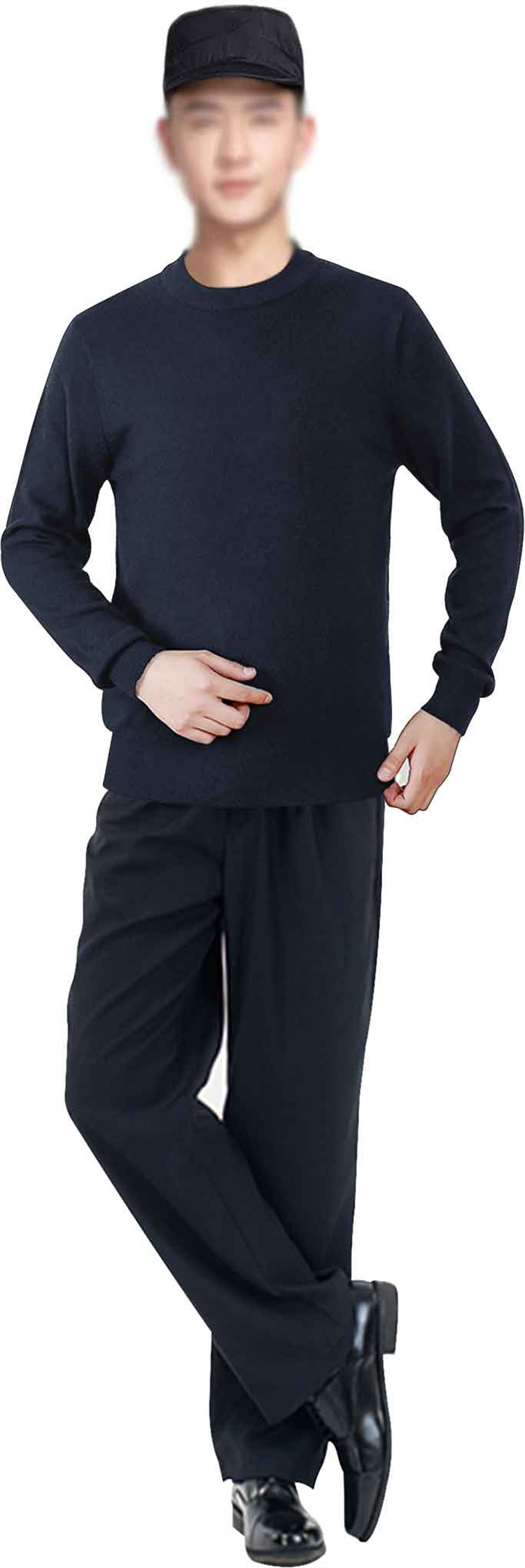 段记 毛衣 MY01  100%羊毛 藏青色