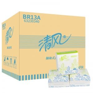 清风/KYFEN 商务面巾纸 BR13A 2层 206*98MM 130抽 96包/箱