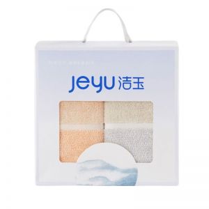 洁玉 双条毛巾礼盒 J0702-B 秋水 毛巾*2 材质：棉+竹丽儿纤维 规格：33*70cm