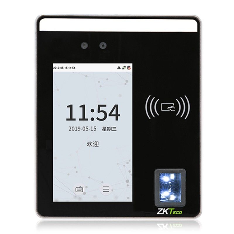 ZKTECO 考勤机 XFace500 人脸/指纹/刷卡识别 指纹容量10000人 面部容量10000张 记录容量10万条 167*135mm 黑色