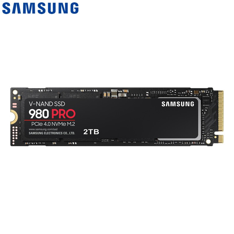 三星 固态硬盘 MZ-V8P2T0BW 2T  M.2接口  980 PRO  SSD固态硬盘 黑色