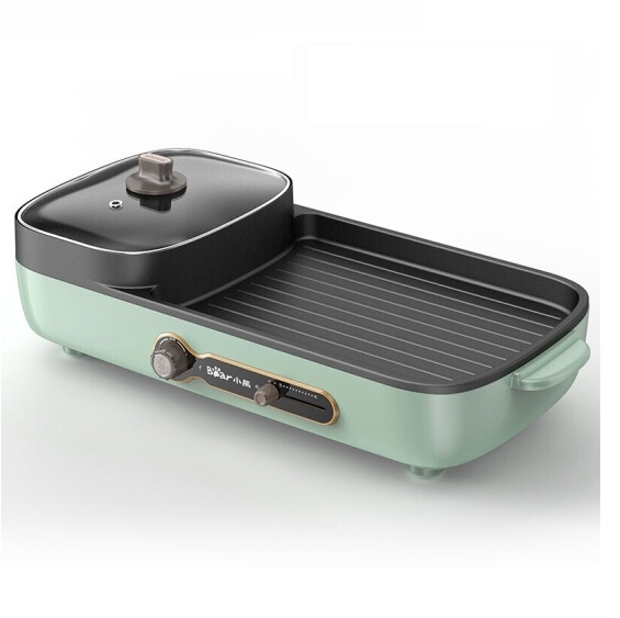 小熊/Bear 电烤炉 DKL-C15G1 800W+800W 烤涮一体炉 机械式 绿色