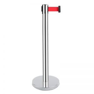 百舸 隔离带伸缩带栏杆 警戒线抽拉式围栏 道路护栏柱 不锈钢排队银行安全警示带 不锈钢 5米