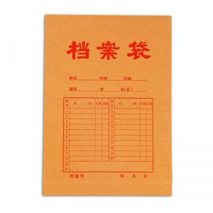 伟宇拓 档案袋  250g A4 335*235mm 侧宽5cm 绳扣式 牛皮纸 竖式 棕色