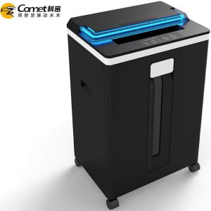 科密 D-830 碎纸机 紫外线臭氧除菌除螨 碎纸效果2*10mm 碎纸张数6张 碎纸速度2.5米/分 容量22L 碎纸时间30分钟 可碎纸 订书针 黑色 单位:台
