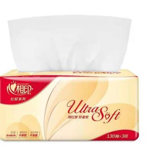 心相印 红悦系列软抽纸 DT37130 130抽 3层 136mm*190mm 6包/提 无香型