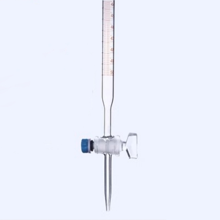 垒固 酸式滴定管 B-011013 50ml 约77cm 玻璃 A级 四氟活塞 直口 白色
