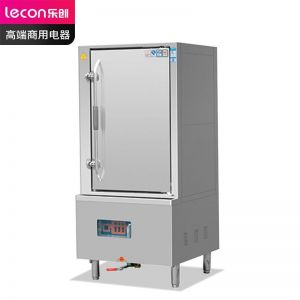 乐创/lecon 海鲜蒸柜 LC-J-SX24AD 开门方式:单门 盘数:12盘 功率:24KW 电压:380V 银色