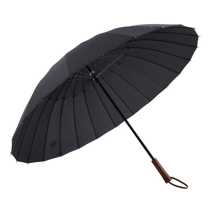 美度 雨伞 M6003 实木柄24骨超大雨伞 商品毛重：0.6kg 雨伞折数：直杆伞 黑色