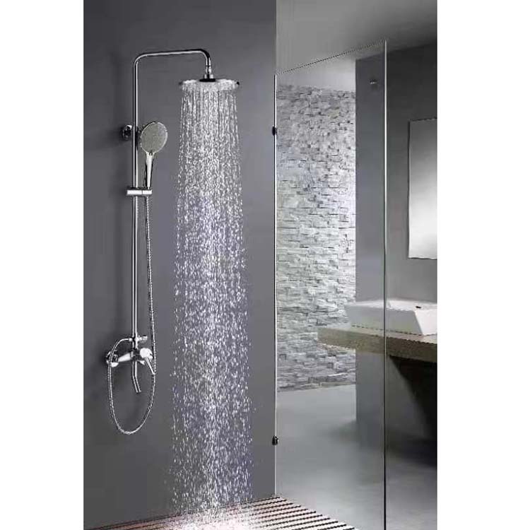 九牧王 淋浴花洒套装  圆形顶喷配4号增压手喷 中心距离15cm 安装距离13-17cm 6分接口