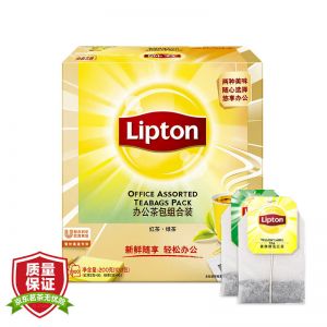 立顿Lipton  红茶  茶叶办公室茶包组合 袋泡茶包 红茶2g*50包+绿茶2g*50包