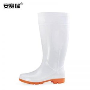 安赛瑞 PVC塑胶雨鞋 13826 商品描述:白色卫生雨靴 工作靴 厨房清洁工作鞋 耐酸碱耐油防滑雨鞋 45码