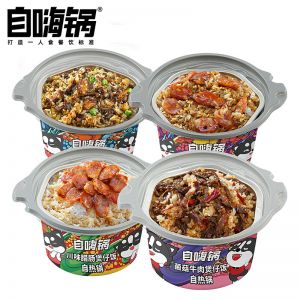 自嗨锅 自热米饭 菌菇牛肉&广式香肠&川味腊肠&雪菜扣肉 4桶箱装950g