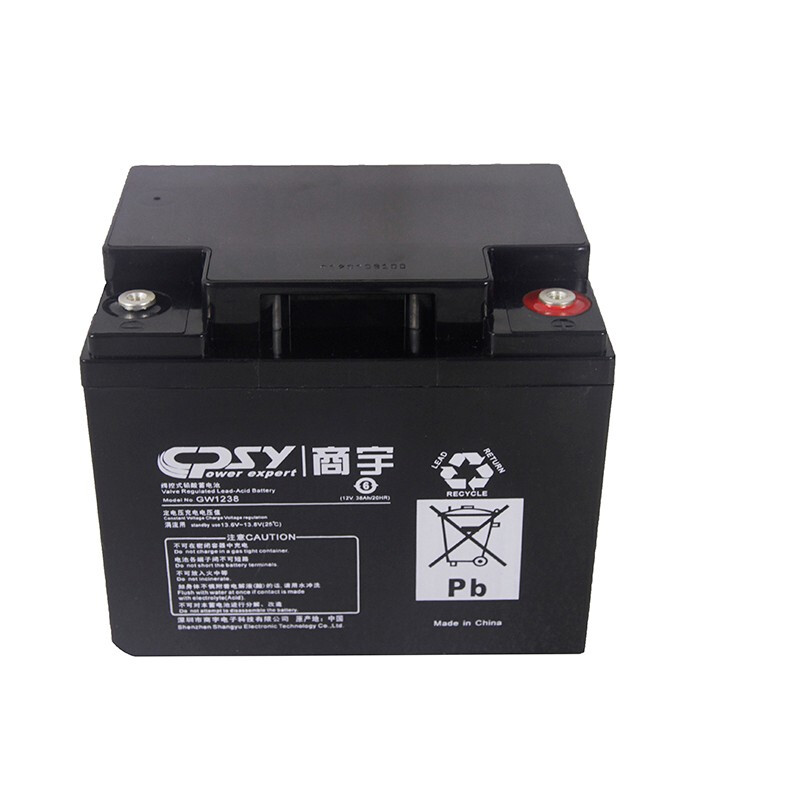 商宇 蓄电池 GW1238 铅酸免维护UPS专用蓄电池 12V 38AH