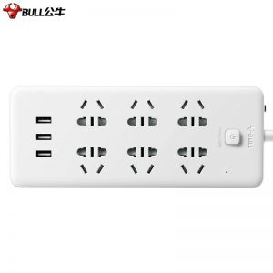 公牛 插排 GNV-UUN153 1.8m 6位 3USB 白色