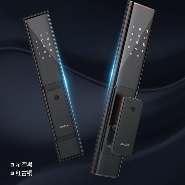 凯迪仕 全自动指纹锁 K100-W 开锁方式:APP,密码,刷卡,钥匙,半导体指纹;电源类型:干电池;锁芯等级:C级锁芯;锁体类型:全自动锁体