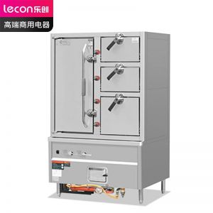 乐创/lecon 海鲜蒸柜 LC-J-SM4A2 开门方式:四门 盘数:14盘 电压:220V 功率:550W 燃气款 银色