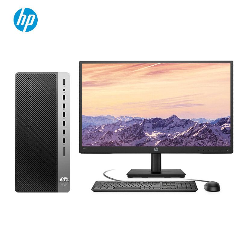 惠普/HP 台式电脑 288 G5 I5-9500 8GB 256GB 1TB 集显 NOCD WIN10H P22v G4显示器 键鼠 3年质保