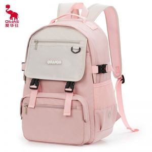 爱华仕 学生双肩包 OCB4706 双肩 规格：460*315*150mm 材料：织物 粉色
